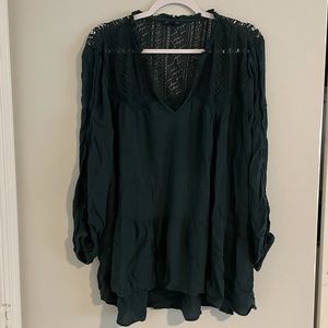 American Eagle Green Flowy Top